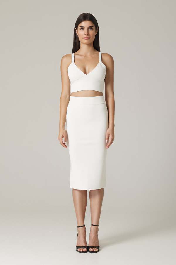 Santicler NAOMI PENCIL SKIRT - SUGAR