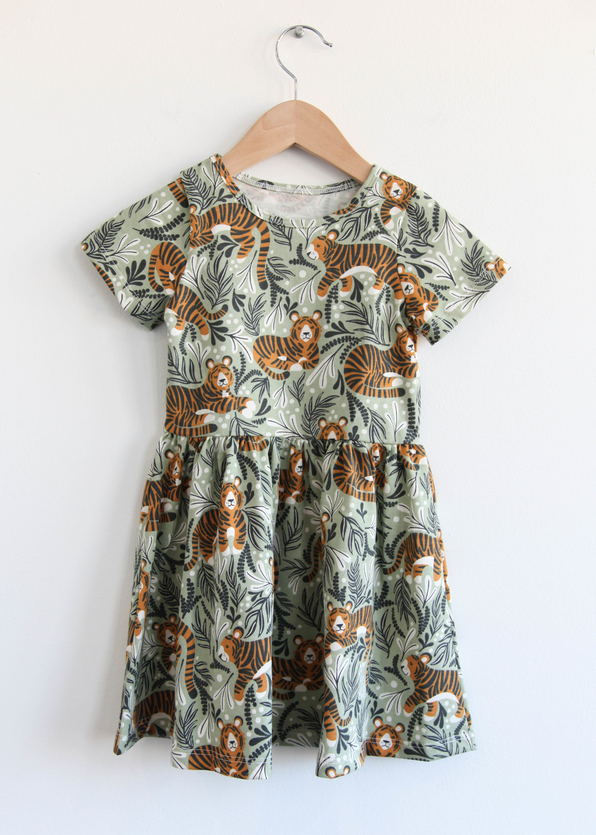 Winter Water Factory Alberta Dress - Dreaming Tigers Green | Garmentory