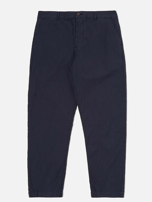 Universal Works Military Chino - Navy Seersucker