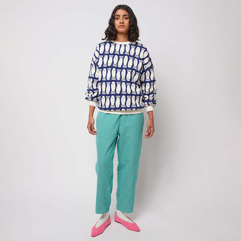 Bobo Choses Woman Lucky Fish Sweatshirt - Navy Blue | Garmentory