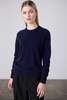 Laing Home Sam Cashmere Crew - Navy - Thumbnail 3