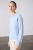 Laing Home Sam Cashmere Crew - Sky - Thumbnail 1