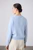 Laing Home Sam Cashmere Crew - Sky - Thumbnail 5