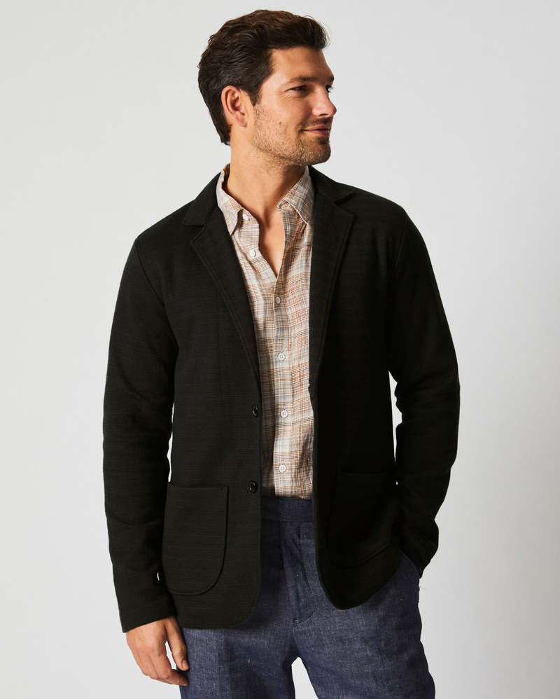Billy Reid Ottoman Knit Sport Coat - Dark Asphalt Billy Reid Ottoman Knit Sport Coat - Dark Asphalt