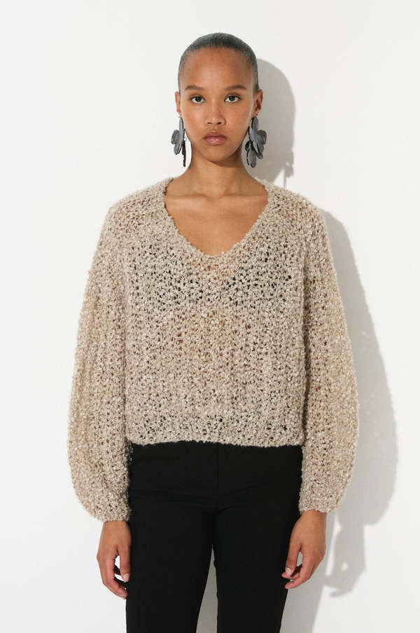 Maiami Cropped Pullover - Beige