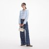 Self-Portrait Bow Print Jeans - Blue - Thumbnail 4