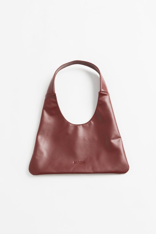 Santos by Monica Agave Triangular Tote - Burgundy Red