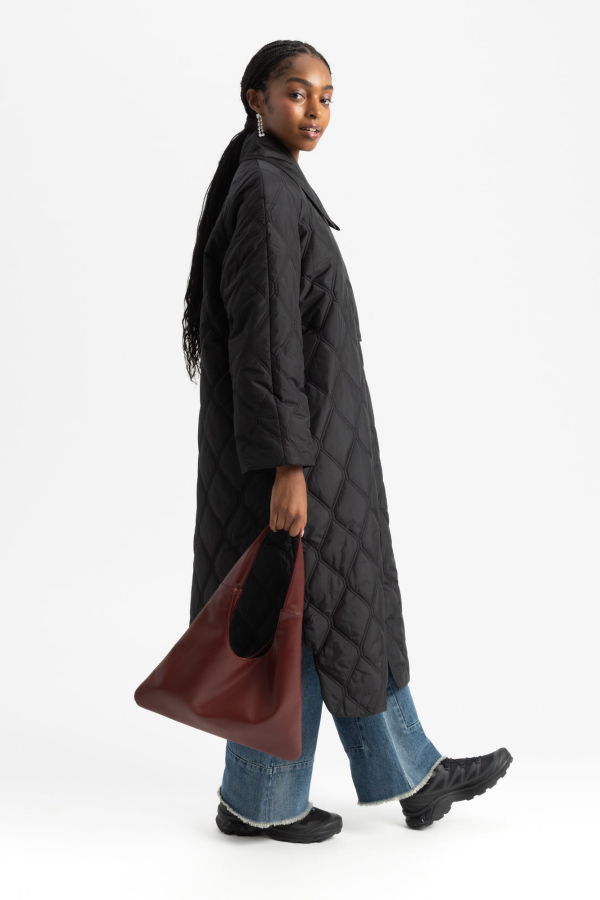 Santos by Monica Agave Triangular Tote - Burgundy Red