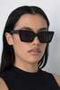 lu goldie Lucia Sunglasses - Black - Thumbnail 2