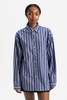 B Sides Nolan Shirt - Indigo White Stripe - Thumbnail 1