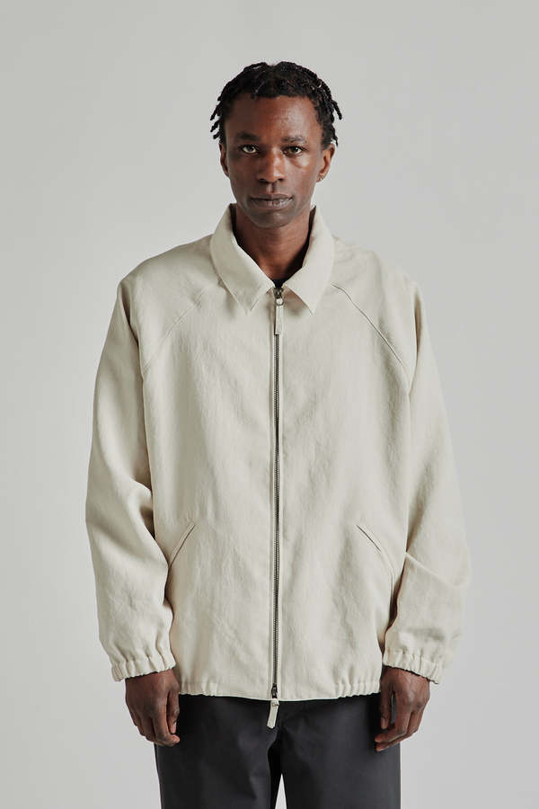 Still By Hand Zip Up Blouson - Ecru | Garmentory