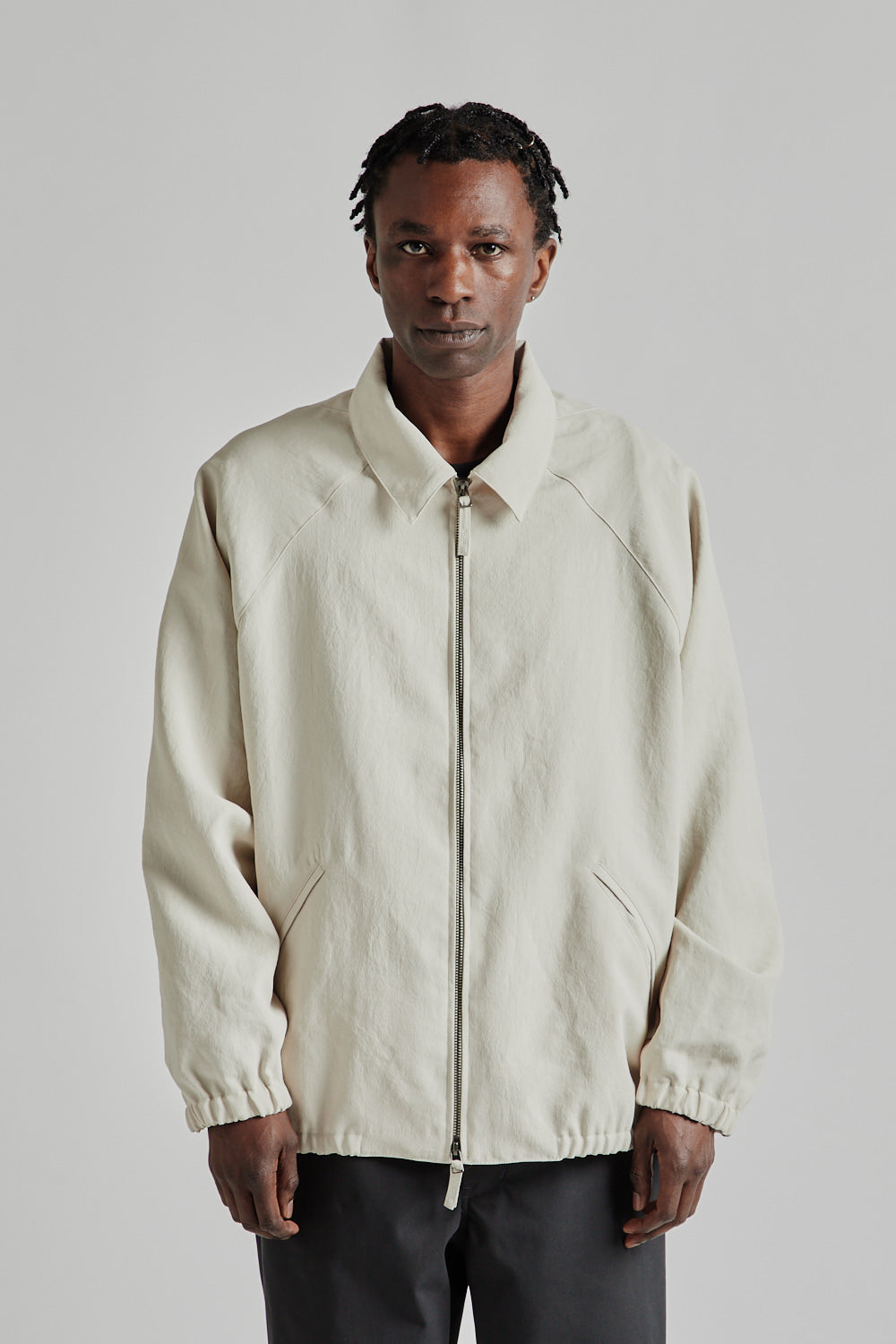 Still By Hand Zip Up Blouson - Ecru | Garmentory