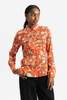 Ganni Printed Satin Shirt - Poinciana - Thumbnail 1