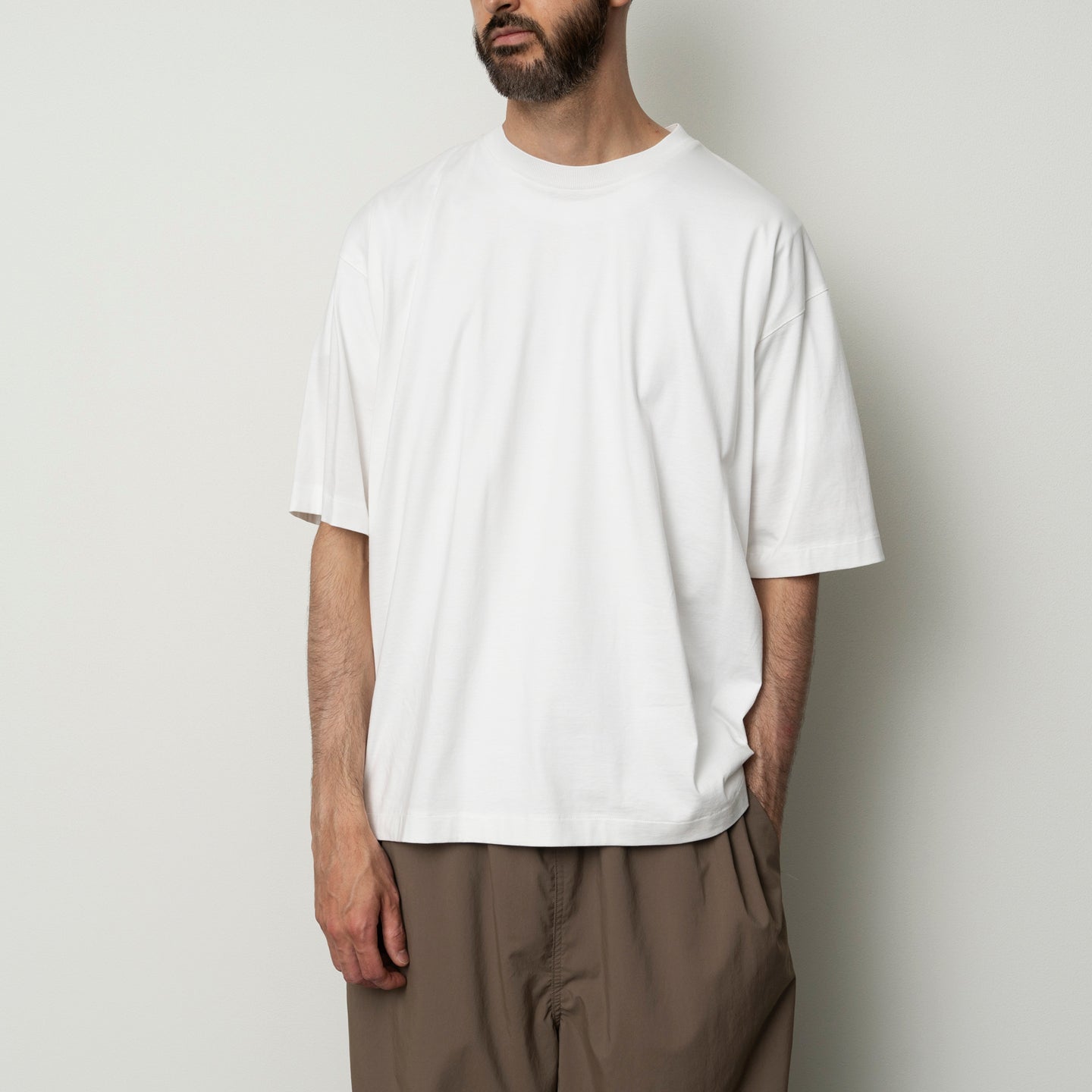 Still By Hand Knitted Rib T-Shirt - White | Garmentory