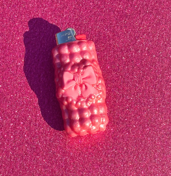 Lighters by Bella Reusable Lighter Case - Metallic Pink