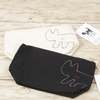 Cats with a Heart Regina Pouch - Black/Off White - Thumbnail 2