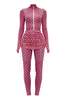 MONOSUIT Set - Red Long Sleeve Turtleneck Full Bodysuit & Teeny-Tiny Skirt - Thumbnail 5
