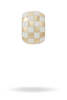 Adina Reyter White Ceramic Checkerboard Big Bead - Thumbnail 1