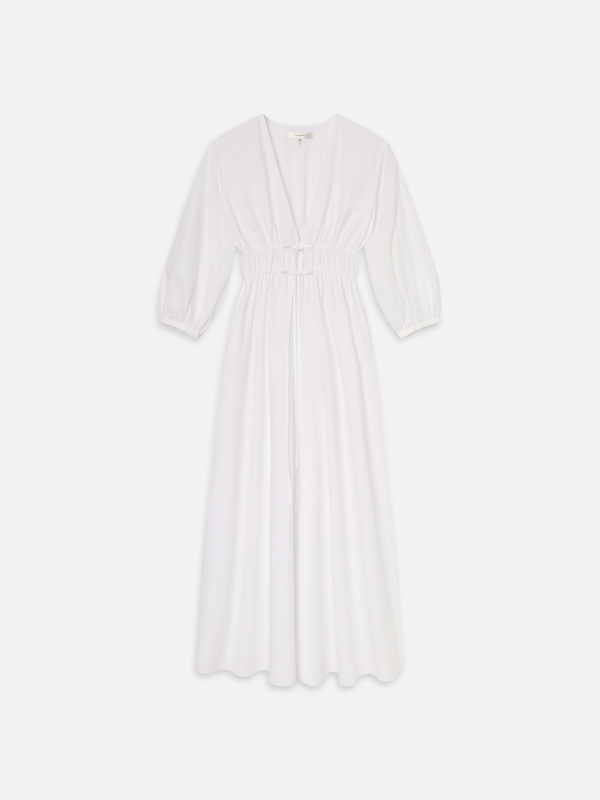 frame white denim dress FRAME Micro Flare Denim Dress | Ecru