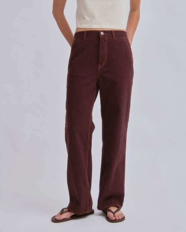 SAYAKA DAVIS NEW YORK Straight Leg Denim - Sangria