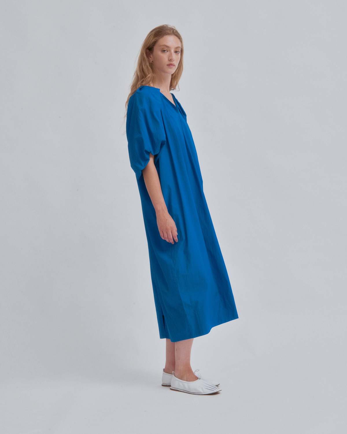 Sayaka Davis New York Tucked Cocoon Dress - Cerulean