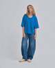 SAYAKA DAVIS NEW YORK U-Neck Knit Tee - Cerulean - Thumbnail 2