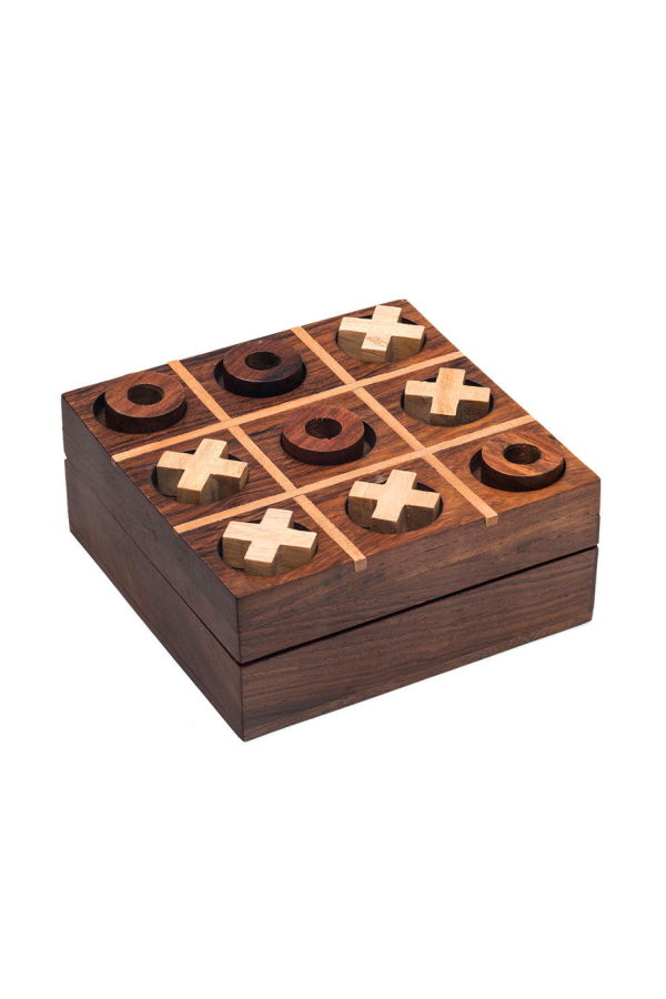 Matr Boomie Tic Tac Toe Travel Game Set - Handcrafted Wood