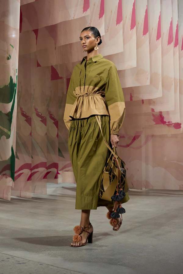 Ulla Johnson Angeline Skirt - Sahara Colorblock | Garmentory