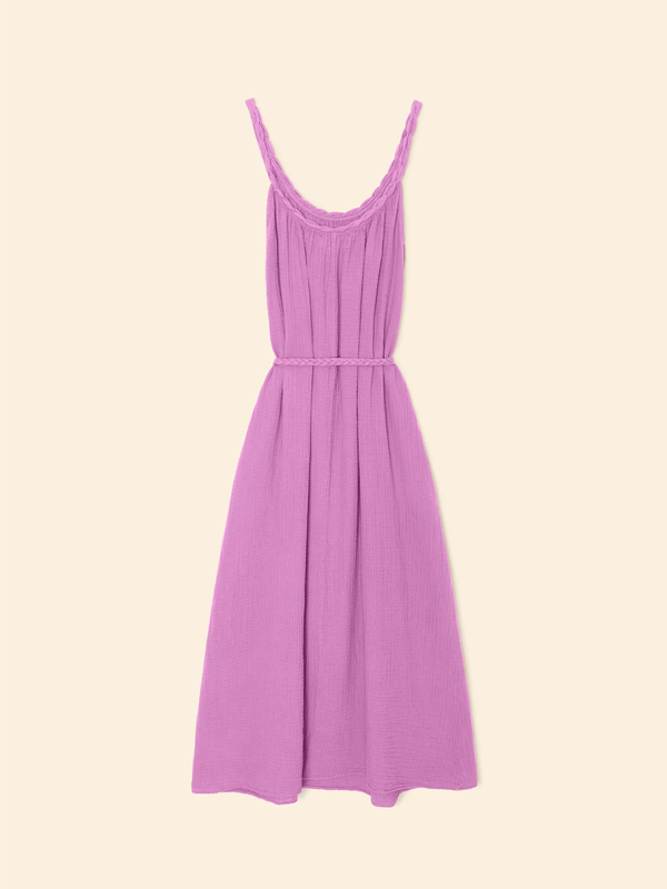 fitted lace wedding dress Xirena Leana Dress in Bright Lilac