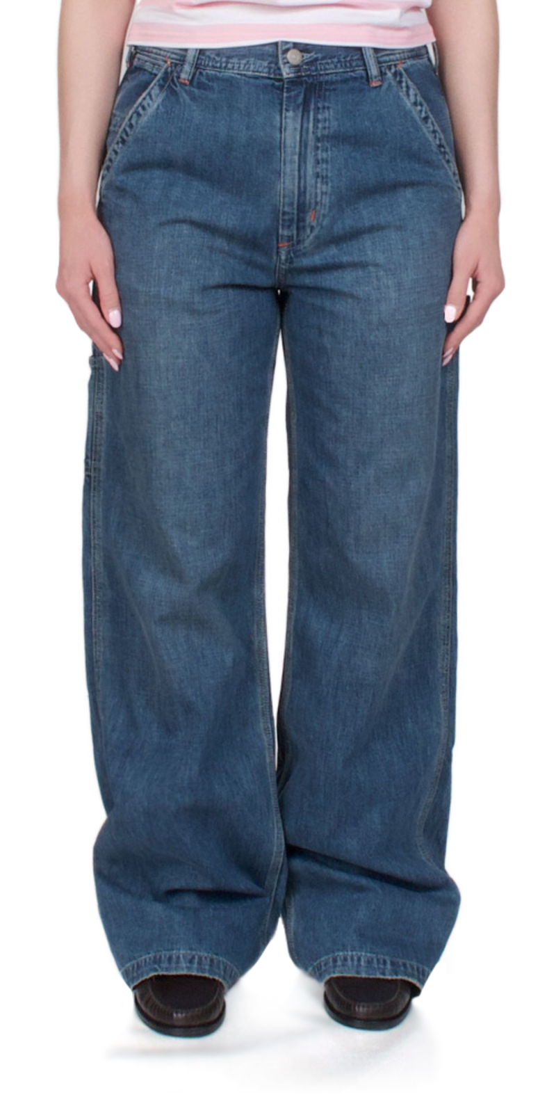 DENIMIST Teri Wide Leg Carpenter Jean - Indigo | Garmentory