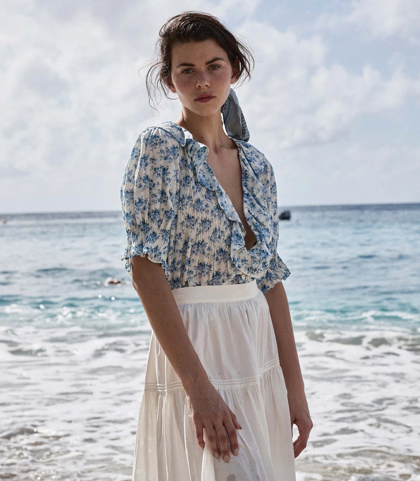 DÔEN Henri Top - Bleu Rosier Floral | Garmentory
