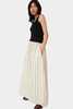 Kowtow Linear Skirt - Greige Pinstripe - Thumbnail 1