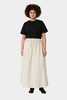 Kowtow Linear Skirt - Greige Pinstripe - Thumbnail 3