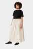 Kowtow Linear Skirt - Greige Pinstripe - Thumbnail 5