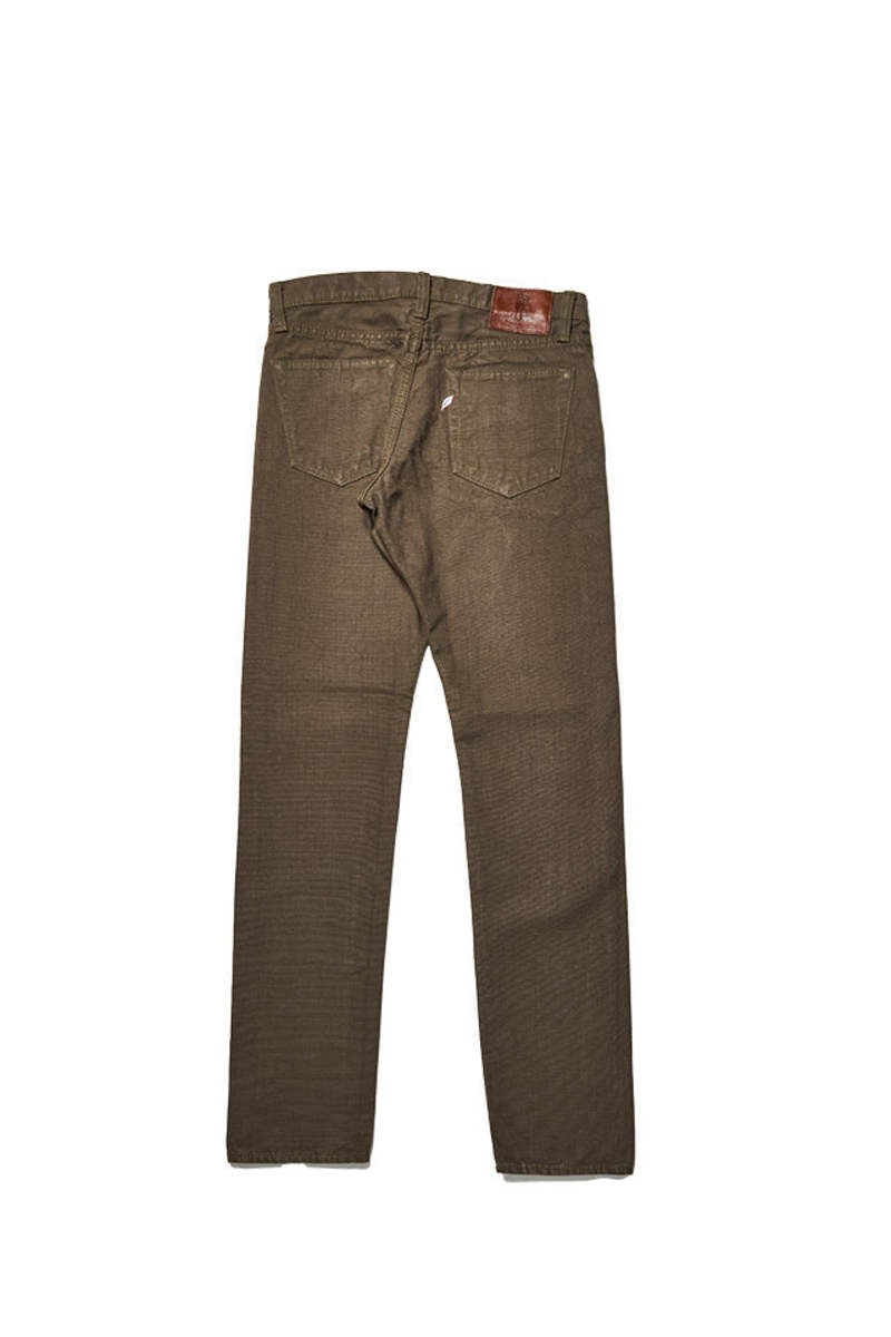 Pure Blue Japan Woven Heavy Duck Cloth Relaxed Tapered Wash - Olive Pure Blue Japan Woven Heavy Duck Cloth Relaxed Tapered Wash - Olive