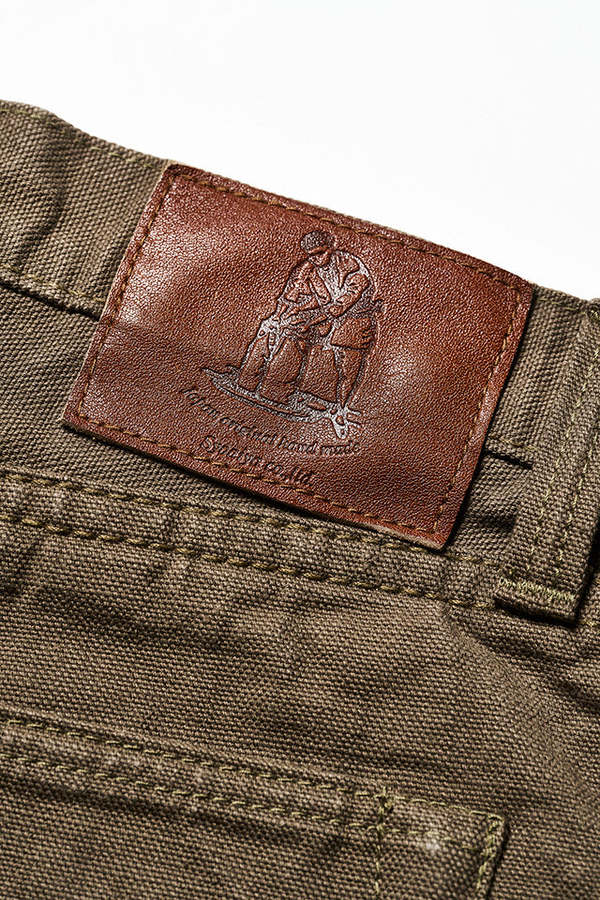 Pure Blue Japan Woven Heavy Duck Cloth Relaxed Tapered Wash - Olive Pure Blue Japan Woven Heavy Duck Cloth Relaxed Tapered Wash - Olive
