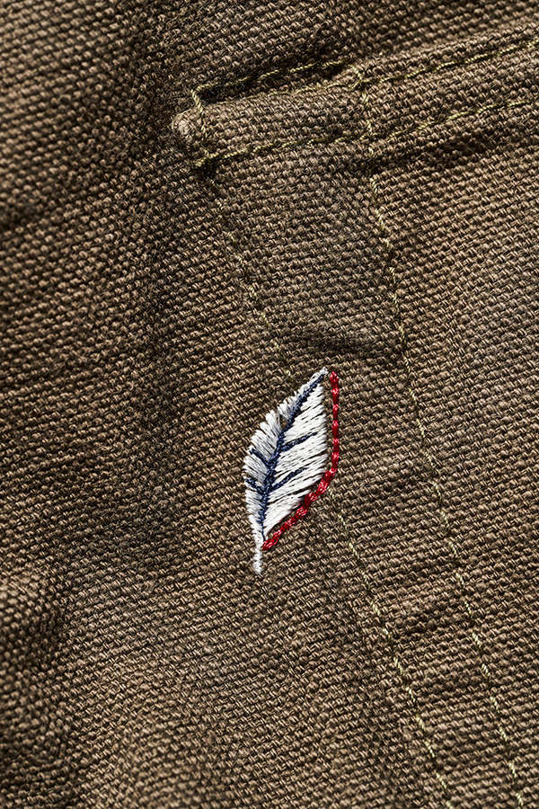 Pure Blue Japan Woven Heavy Duck Cloth Relaxed Tapered Wash - Olive Pure Blue Japan Woven Heavy Duck Cloth Relaxed Tapered Wash - Olive