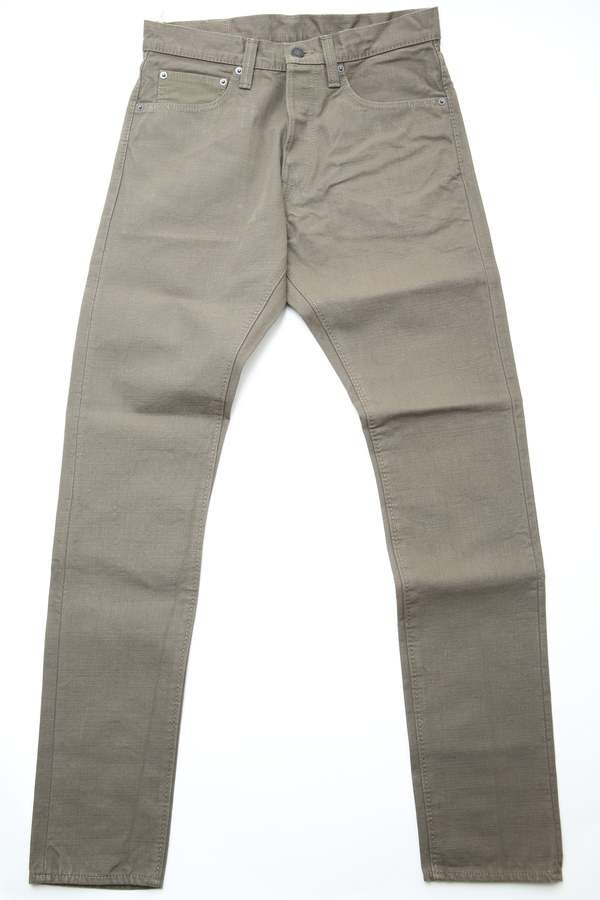 Pure Blue Japan Woven Heavy Duck Cloth Relaxed Tapered Wash - Olive Pure Blue Japan Woven Heavy Duck Cloth Relaxed Tapered Wash - Olive