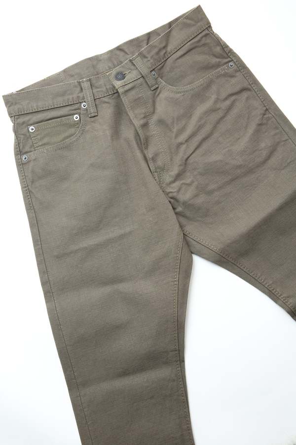 Pure Blue Japan Woven Heavy Duck Cloth Relaxed Tapered Wash - Olive Pure Blue Japan Woven Heavy Duck Cloth Relaxed Tapered Wash - Olive