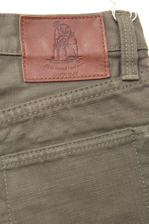 Pure Blue Japan Woven Heavy Duck Cloth Relaxed Tapered Wash - Olive Pure Blue Japan Woven Heavy Duck Cloth Relaxed Tapered Wash - Olive
