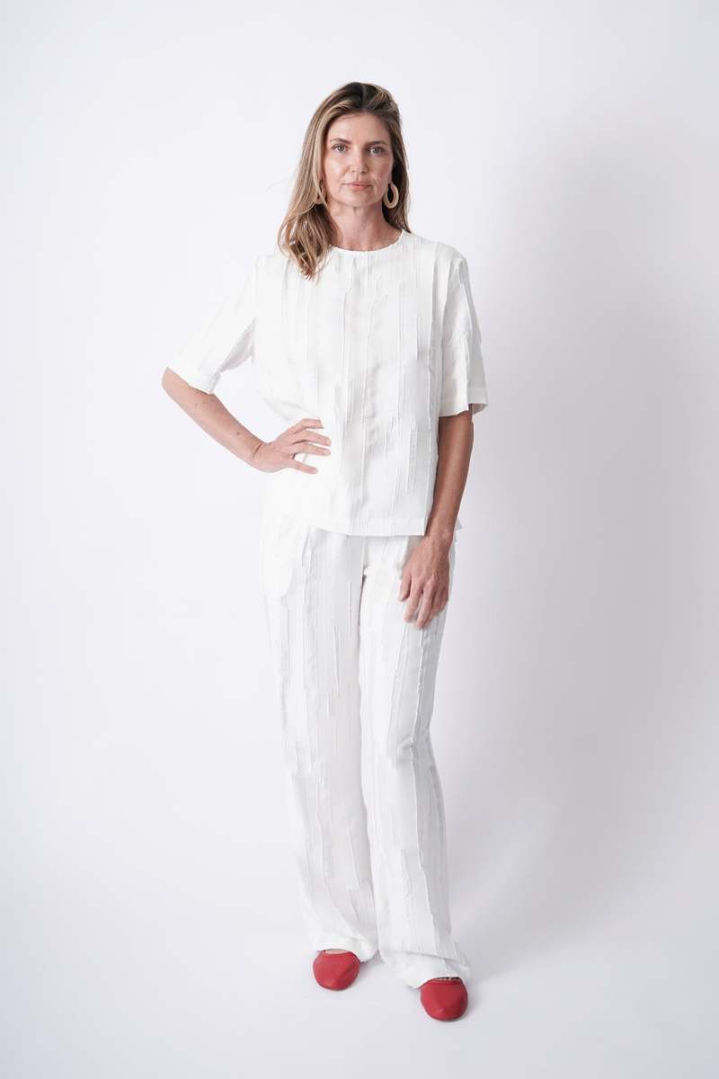 パンツ Loulou Studio PANTS (SOLER IVORY) LouLou Studio Soler Pants - Ivory | Garmentory