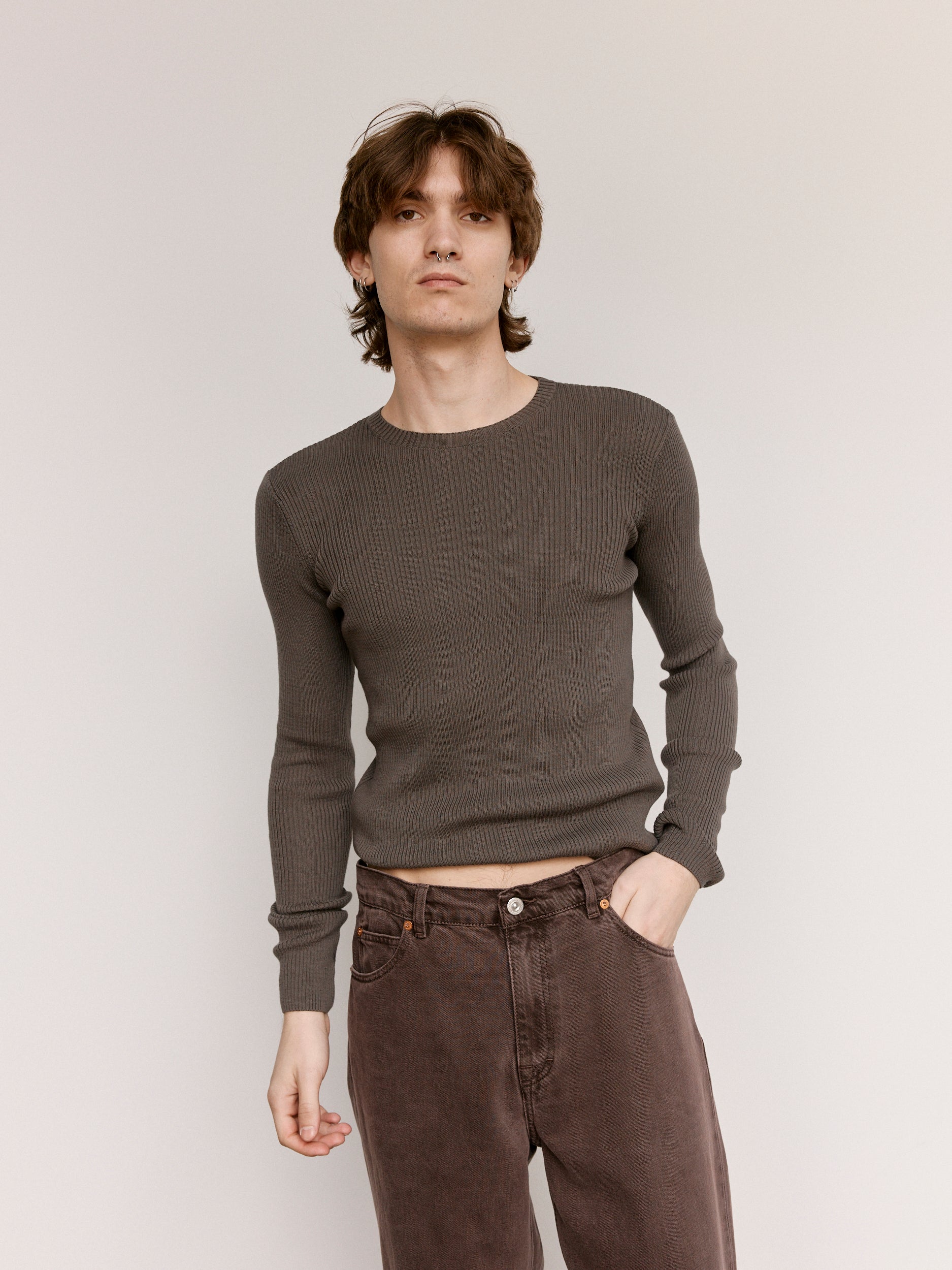 Our Legacy Compact Roundneck - Fog Clean Cotton | Garmentory