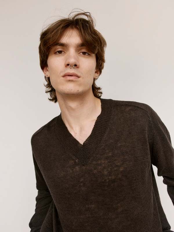 Our Legacy Rue V-Neck - Nori Green | Garmentory