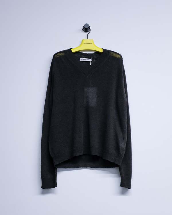 【OUR LEGACY】Rue V-Neck Nori Green Our Legacy Khaki Rue V-Neck Sweater - Nori Green Cyclone L