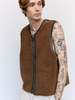 Our Legacy Reversible Shearling Vest - Rustic Grain Brown - Thumbnail 3