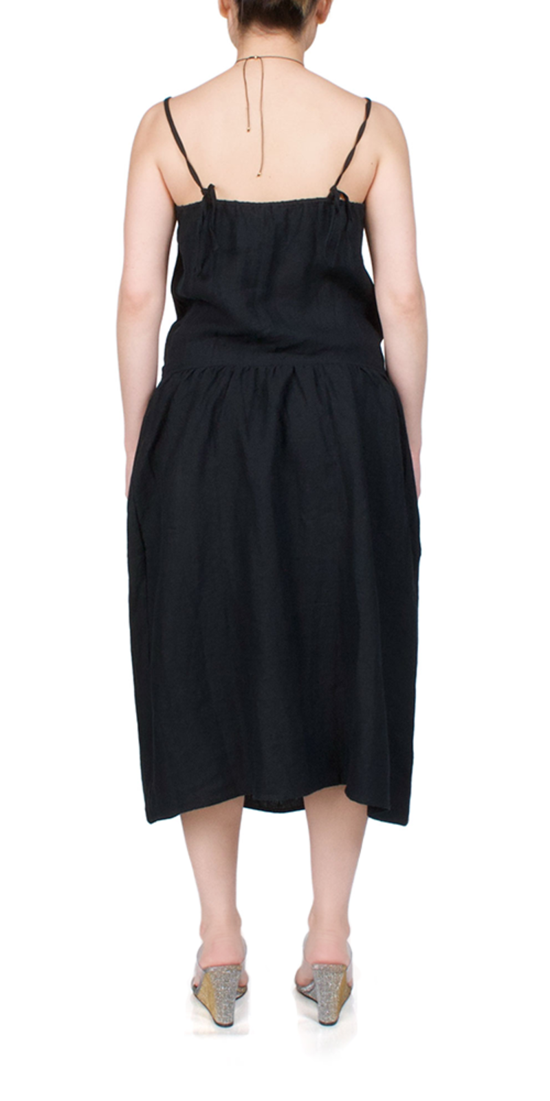 Deiji Studios Gathered Halter Dress - Black