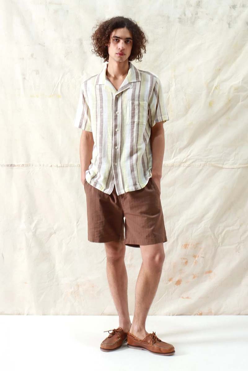 Far Afield Selleck Shirt - Brown/Yellow Far Afield Selleck Shirt - Brown/Yellow