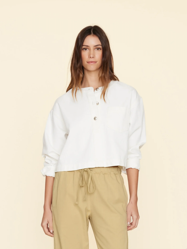 Xirena Nicky Denim Top - White