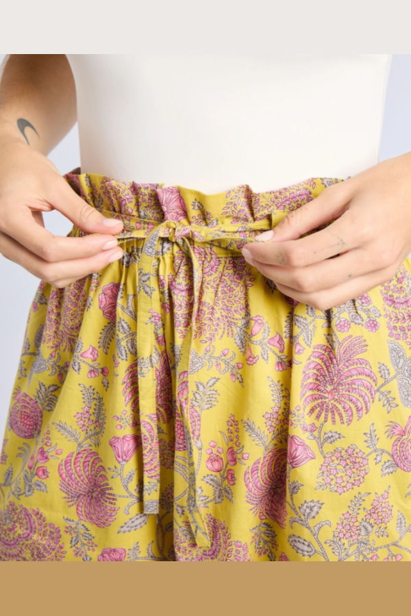 Mille Cary Floral Shorts - Citron