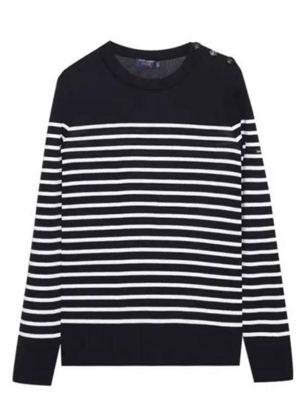 Saint James Sweater - Navy Blanc Tulipe